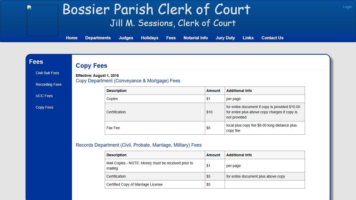 Bossier Clerk of Court - Home