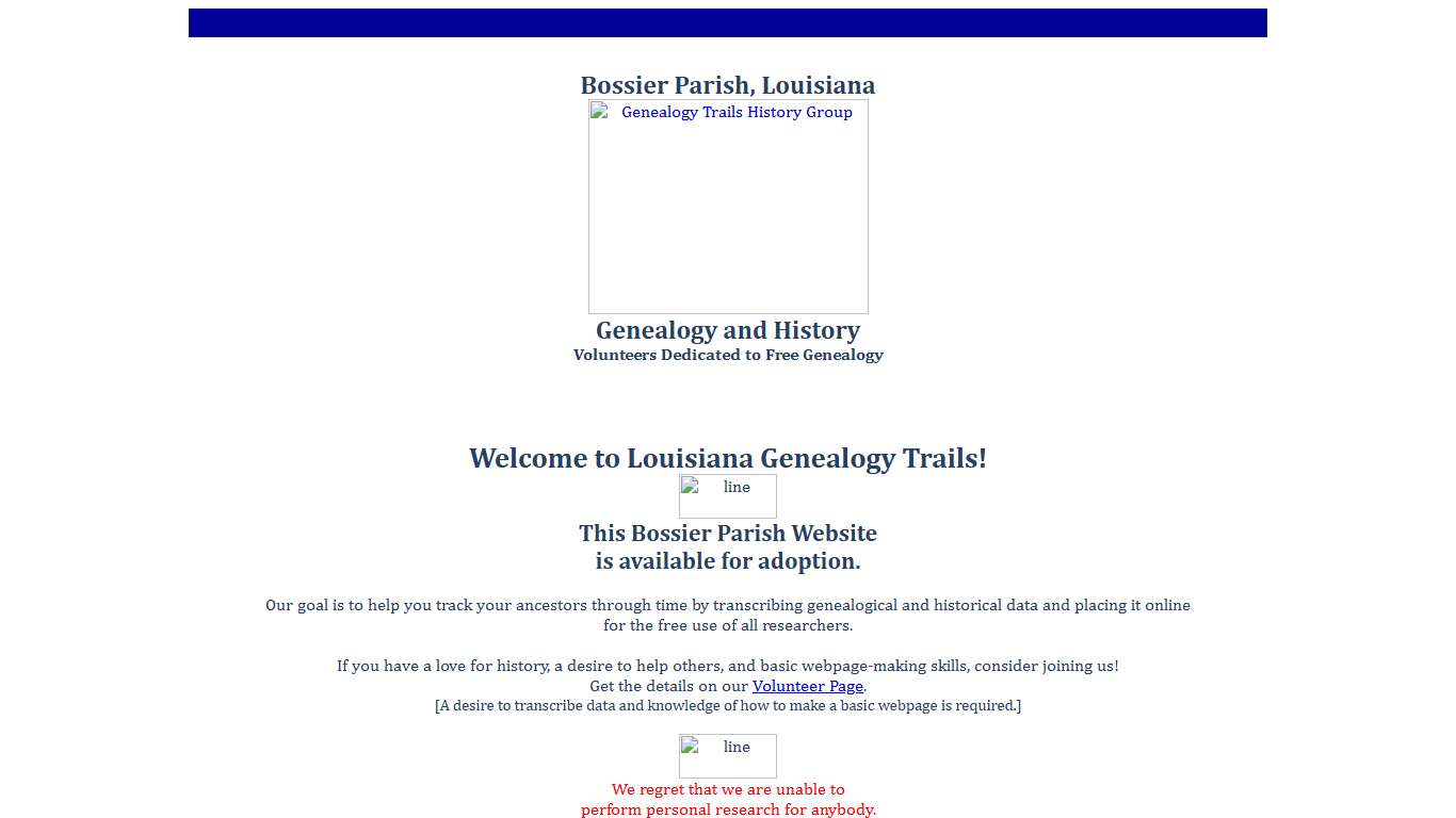Bossier Parish Louisiana Genealogy Trails